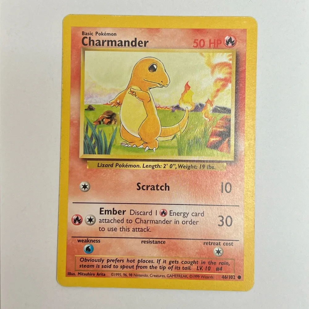 Vintage Pokemon Charmander Playing Card